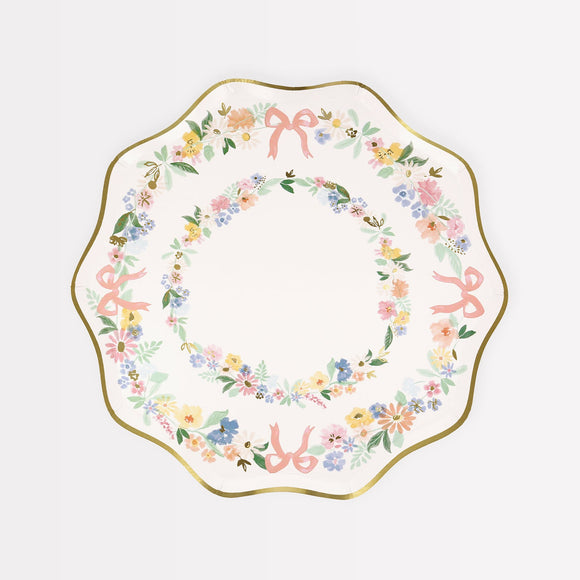 Elegant Floral Side Plates (x8)