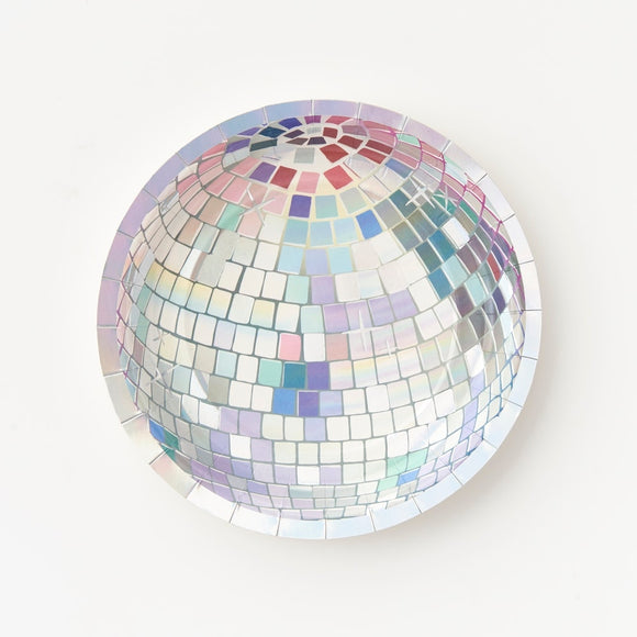 Disco Ball Mirrored Plates (x10)
