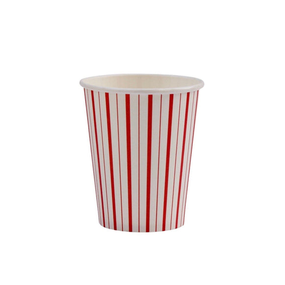 Red & White Pinstripe Cups