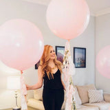 Pastel Pink Giant 3 Foot Balloon & Paper Tassel Tail DIY Garland Kit