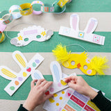 Easter Bunny Masks & Headband Kit - 12 Pack