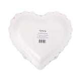 Vintage Bow Pattern Scalloped Heart Shapped Plates (x8)