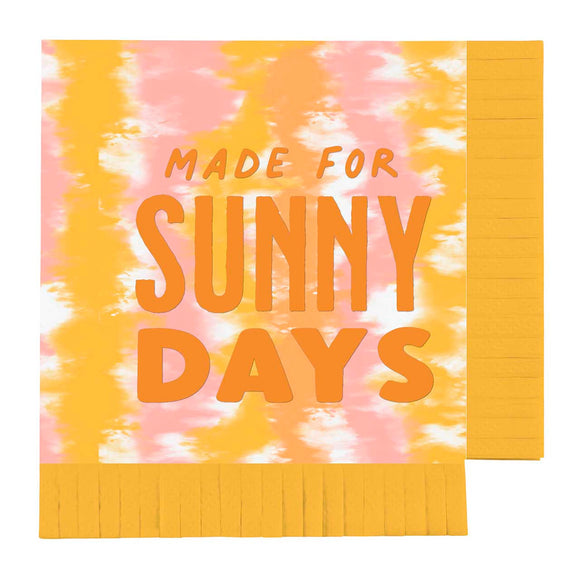 Made For Sunny Days Fringe Napkins (x16)