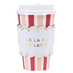 Fa La La La Latte To-Go Cups (x8)