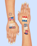 USA 4th of July - Foil Temporary Tattoos (x30)