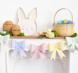 Gingham Bow Banner 7ft