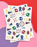Football Tats - 64 Foil Temporary Tattoos