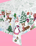 Merry Christmas Coloring Paper Tablecloth