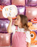Trick or Treat Word Bubble Shaped Paper Plates (x8)