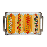 Patriotic Hot Dog Platter Shaped Trays (x8)
