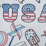 USA Patriotic 4th of July Summer Coloring Tablecloth
