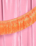Orange Iridescent Fringe Banner
