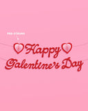 Happy Galentine's Day Glitter Banner