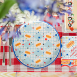 Patriotic Hot Dog Dinner Plates (x8)