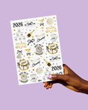 Meet Me At Midnight NYE Tattoos - 40 ct