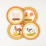 Farm Animal Plates (x8)