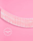 Light Pink Foil Shimmering Fringe Garland