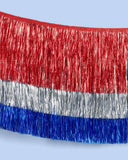 Americana Patriotic Fringe Triple Layered Banner