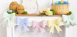 Gingham Bow Banner 7ft