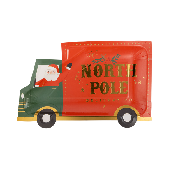 Christmas Truck Shaped Plate (x8)