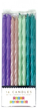 Purple/Teal Pearl Spiral 16Pc Candle Set