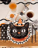 Vintage Witchy Black Cat Plates (x8)