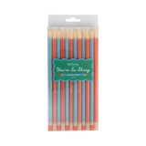 Colored Pencil Reusable Straws (x12)