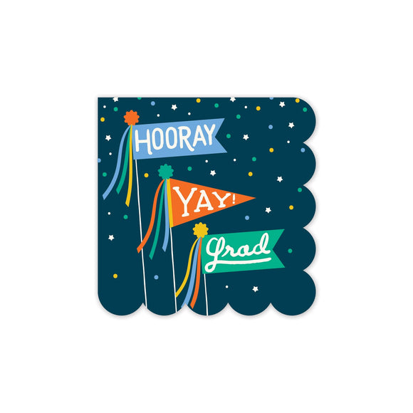 Hooray Scallop Cocktail Napkins (x24)