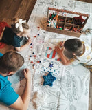 USA Patriotic 4th of July Summer Coloring Tablecloth