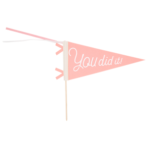Pink You Did It Felt Pennant Banner