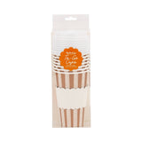 Striped Bow Pumpkin Pink To Go Cups (8ct 16oz)