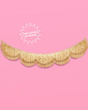 Gold Foil Scalloped Fringe Garland (5ft)