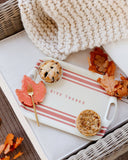 Harvest Give Thanks Stripe Reusable Bamboo Tray