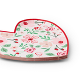 Floral Heart Plates (x8)