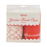 JUMBO Red & Cream Bows 8 oz Baking Cups (40 ct)