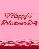 Happy Galentine's Day Glitter Banner