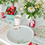 Strawberry Print Picnic Scalloped Small Plates (x8)