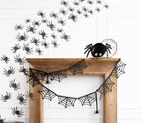 Glittered Wall Décor Spiders (x50)
