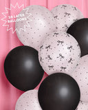 Black + White Bow Balloons | 24 pc 12 in