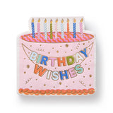 Birthday Wishes Diecut Cake Napkin Set (x20)