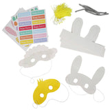 Easter Bunny Masks & Headband Kit - 12 Pack