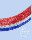 Americana Patriotic Fringe Triple Layered Banner
