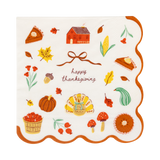 Harvest Icons Cocktail Paper Napkins (x24)