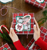 Plaid Bow Cookie Boxes (x6)