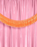 Orange Iridescent Fringe Banner
