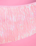 Light Pink Foil Shimmering Fringe Garland