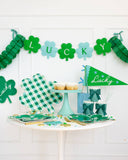 Gingham Shamrock Bamboo Tray