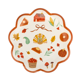 Harvest Icons Paper Plates (x8)
