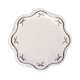 Black Bow Plates (x8)