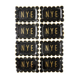 New Year's Eve Scalloped Plates (x8)